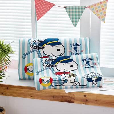 史努比·天然乳胶护颈枕（蓝色海军）